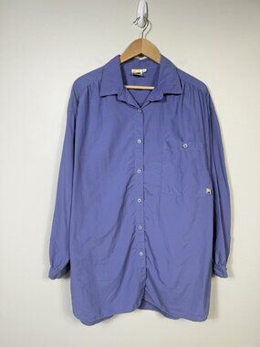 Solumbra Womens XL Sun Protective Shirt Long Sleeve Button Down Purple Outdoor
